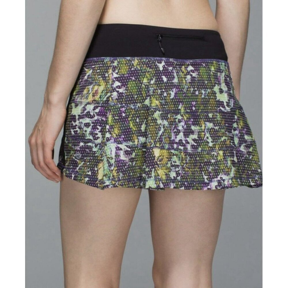 Lululemon Pace Rival Skirt II *4-way Stretch Floral Sport Size 10 Tall EUC
